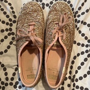 Kate Spade x Keds Rose-gold Glitter Sneakers